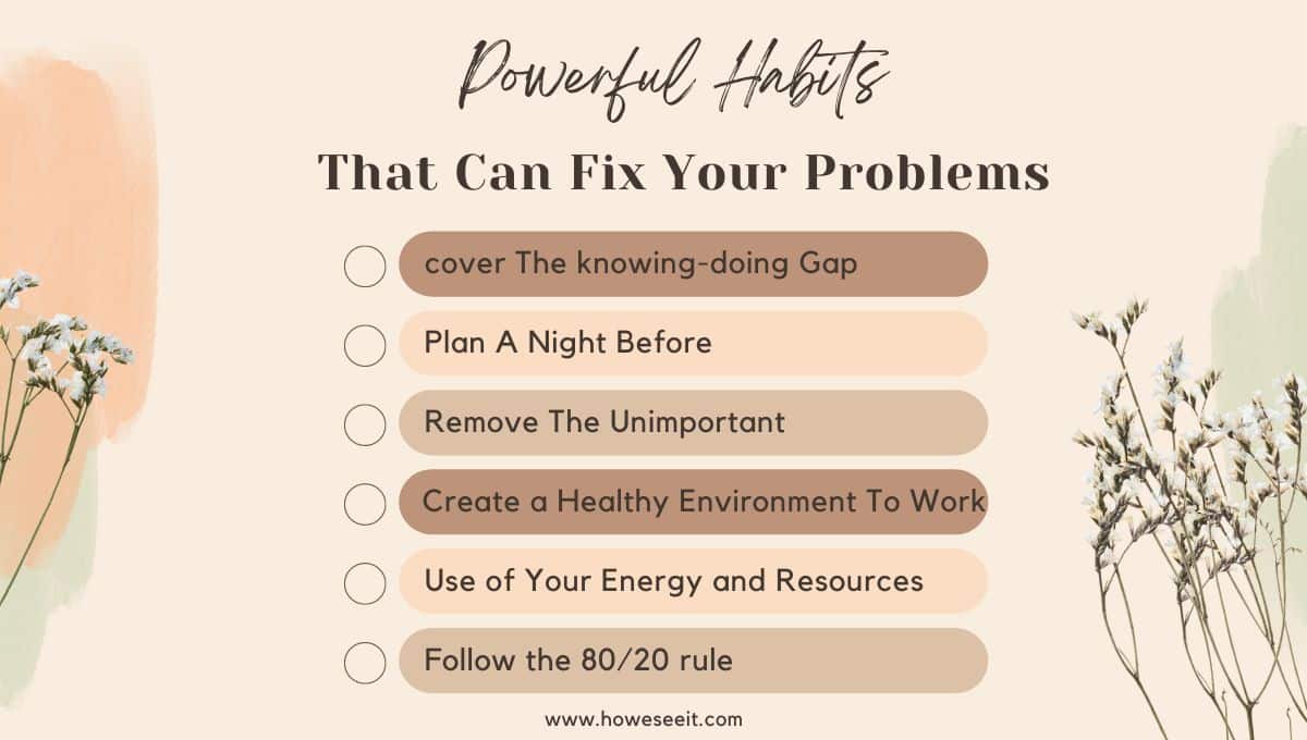 habits that can fix your problems
