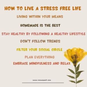 how to live a stress free life